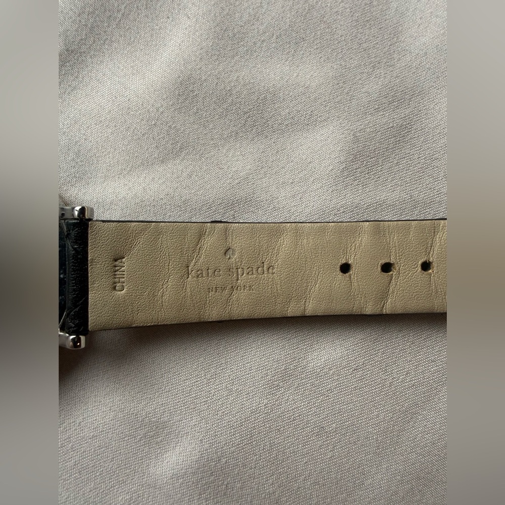 Kate Spade Black Quilted Leather Strap Watch - Picture 8 of 8